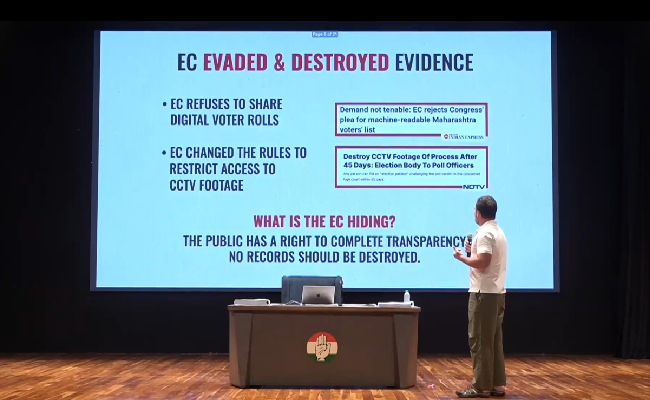 Duplicate voters, fake addresses: Rahul Gandhi claims fraud in Karnataka rolls, displays excerpts